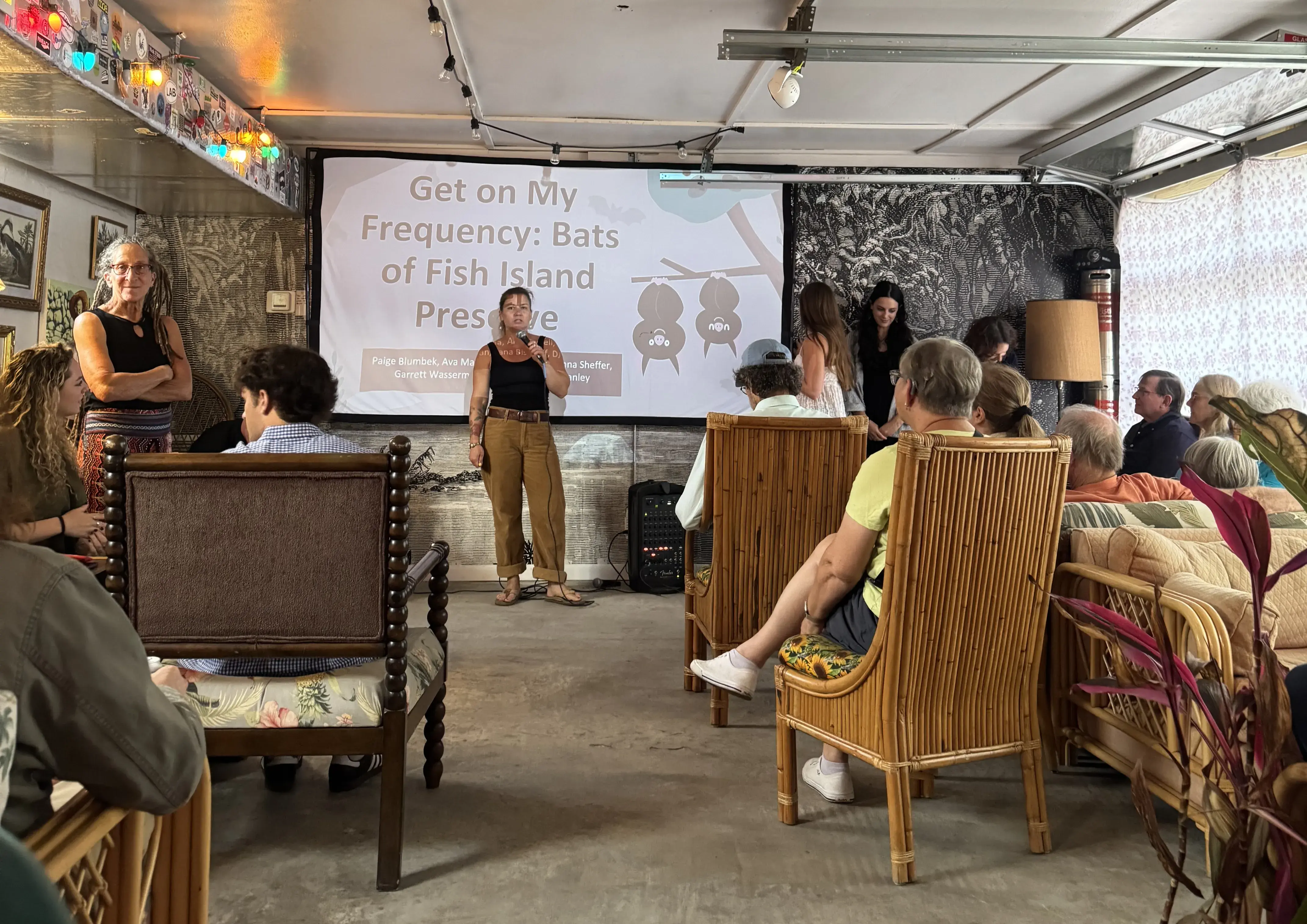 Students Presenting Bat Research at Spinster Abbotts