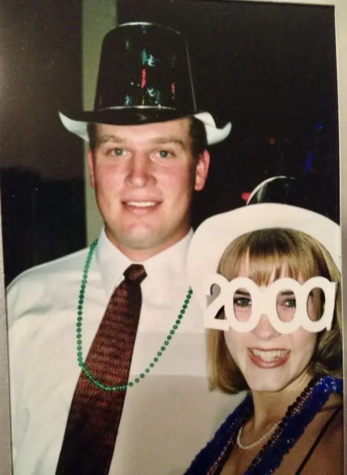 Jennifer and Jerry Goodrich at a year 2000 New Year party