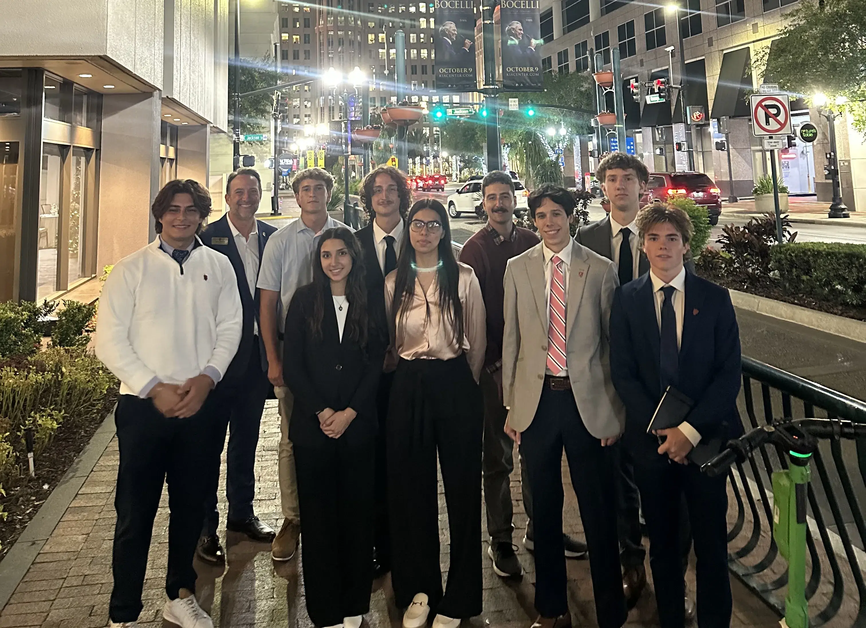 The financial investment club pictured in Orlando for an event