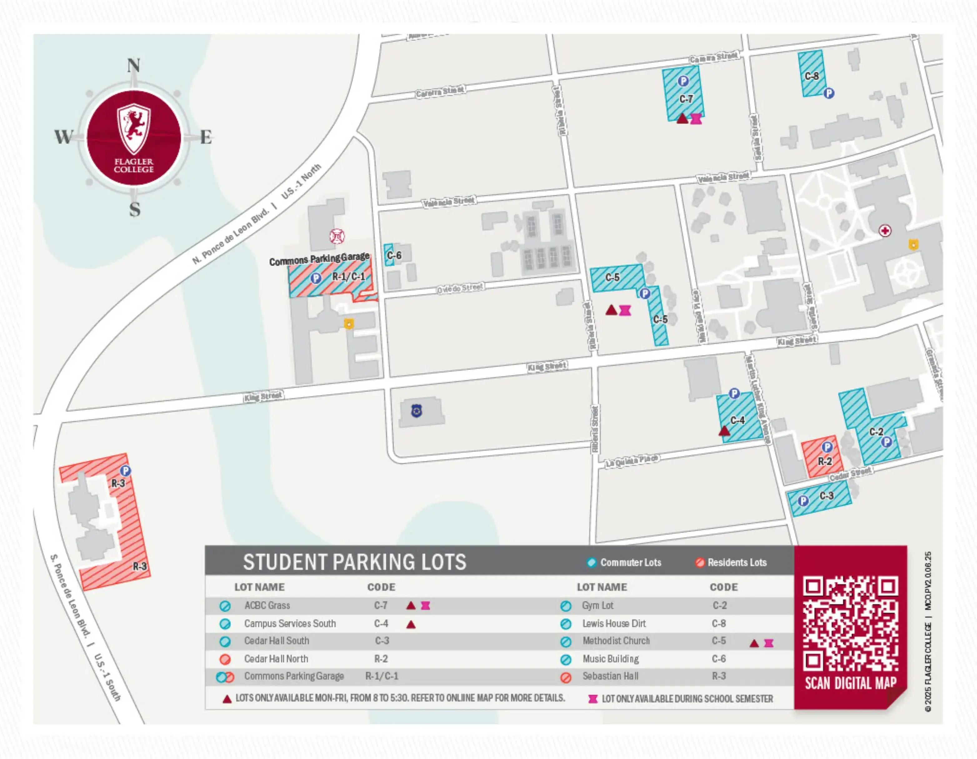 Image of student parking map