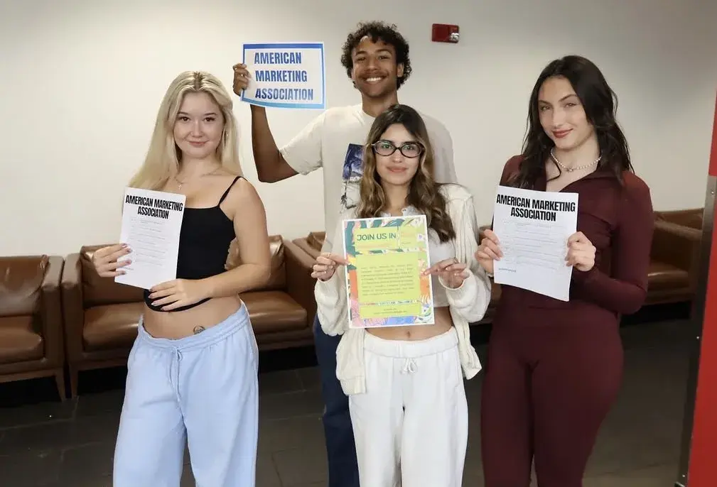 Maria Montero stands with her classmates