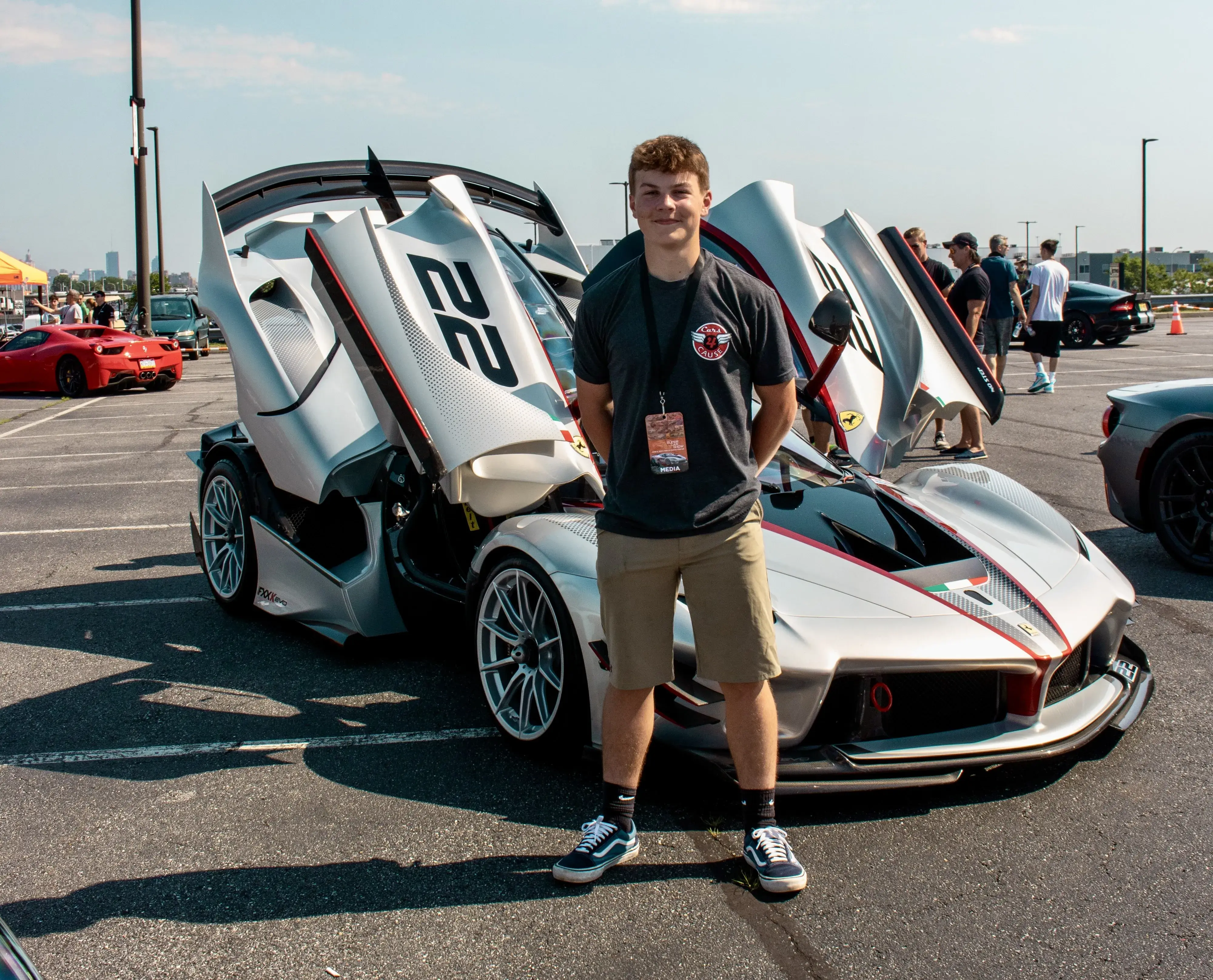 A young Logan Sarosi at one of his car meets