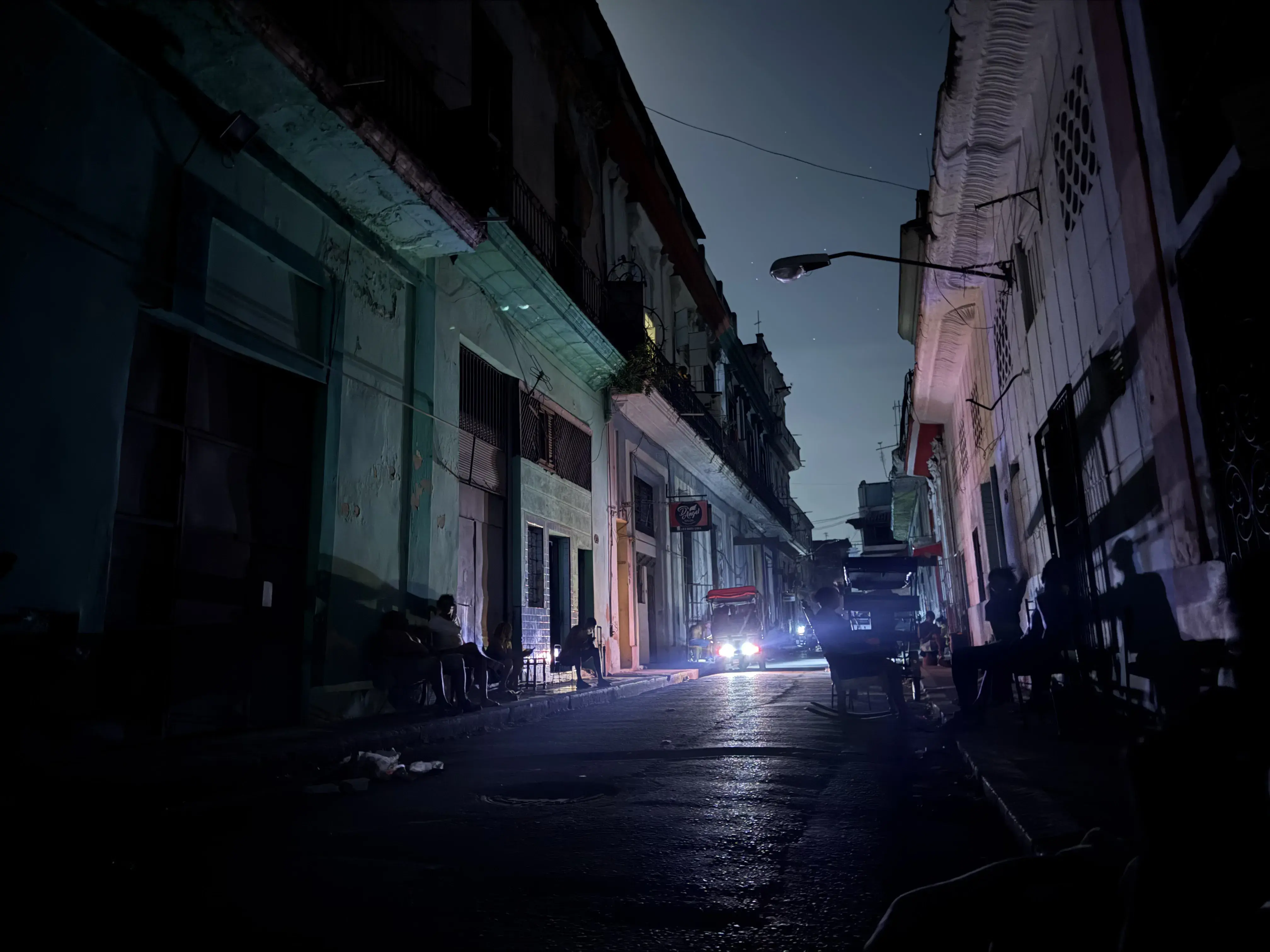 A Cuban street during one of the Countries black out periods
