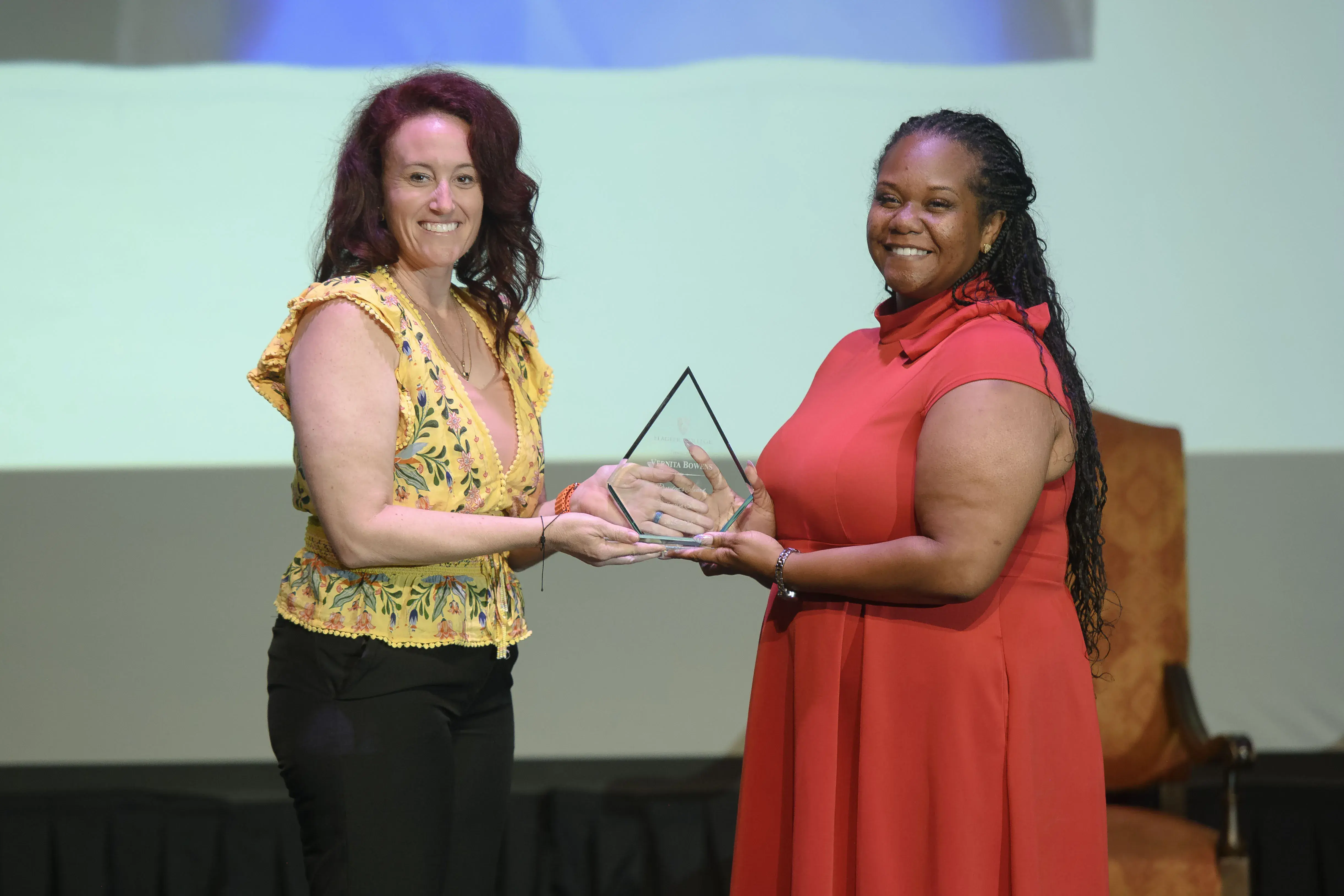Vernita Bowens receiving her president's award