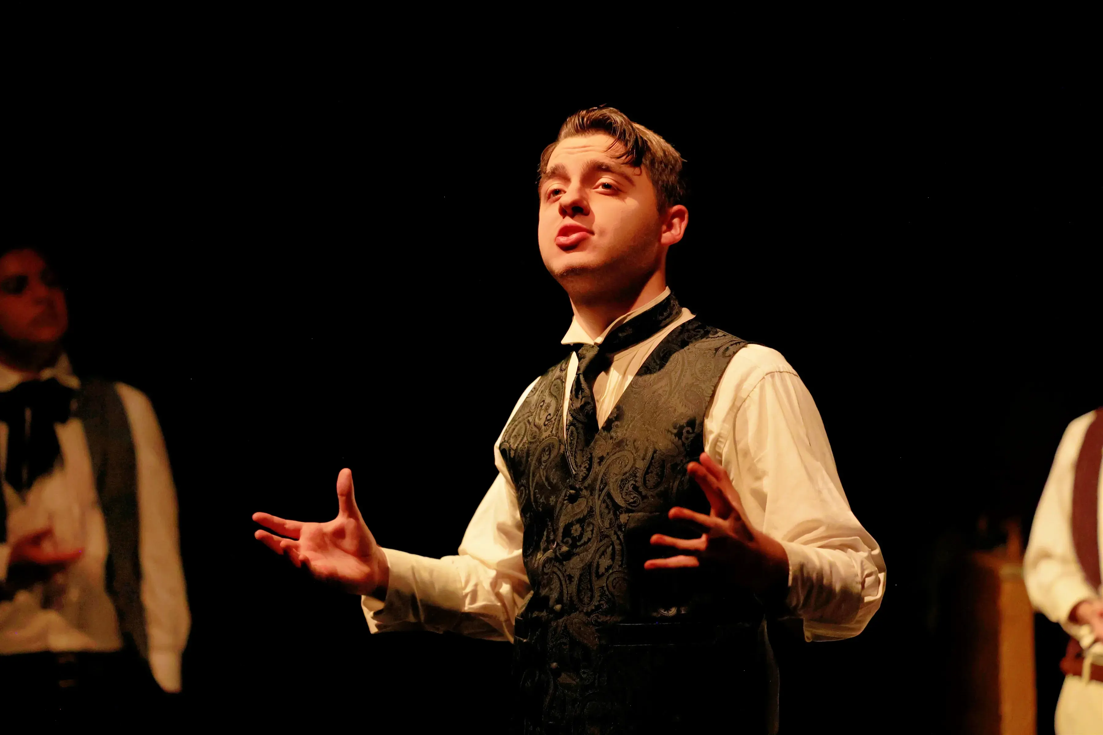 Brennan Hock performing in a play