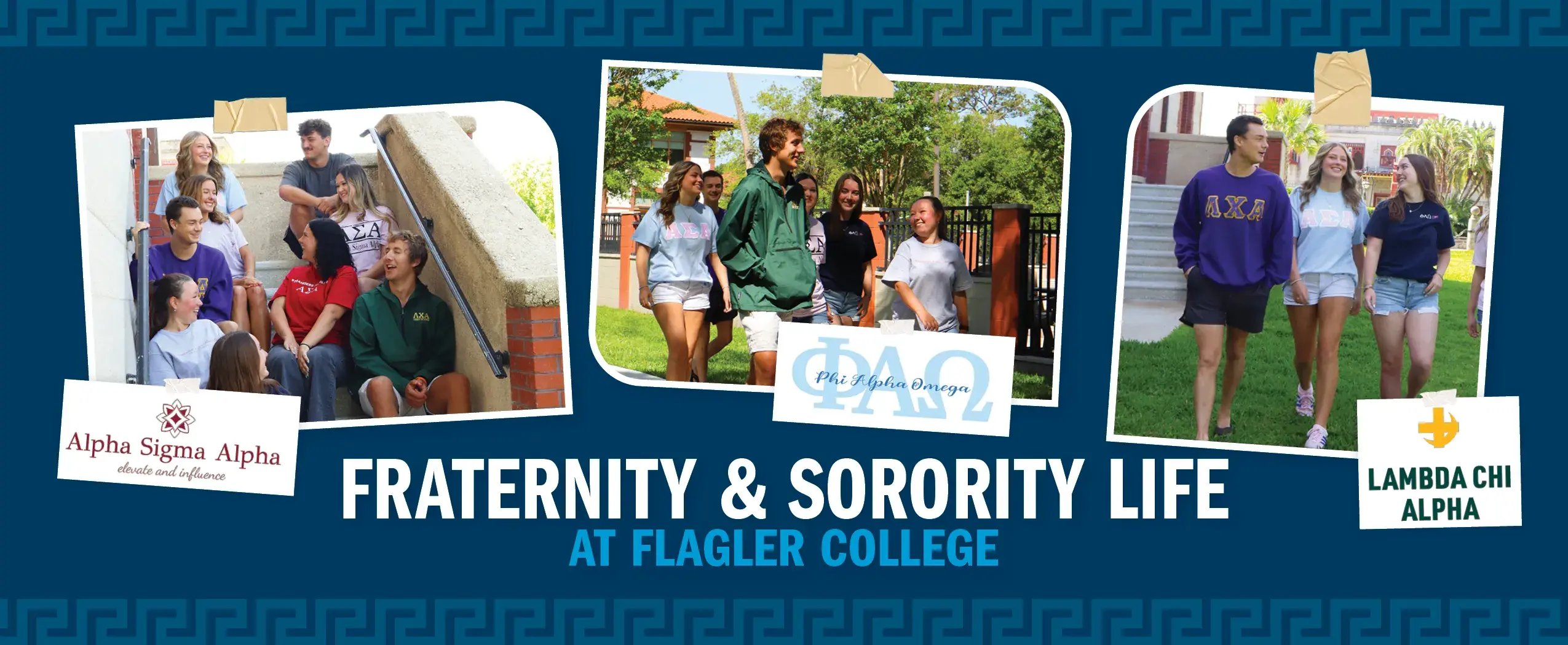Flagler College Greek Life web banner