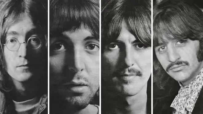 The four members of the Beatles side by side