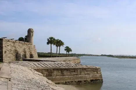 The Castillo de San Marcos National Monument next to the Matanzas River