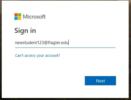 Microsoft Sign In